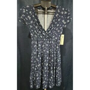 No Boundaries Women's Blue Floral Babydoll Dress Size Small